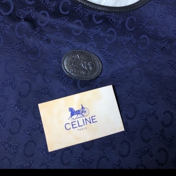 Vtg Celine Noevir Logo Tote Clutch - Picture 2 of 7